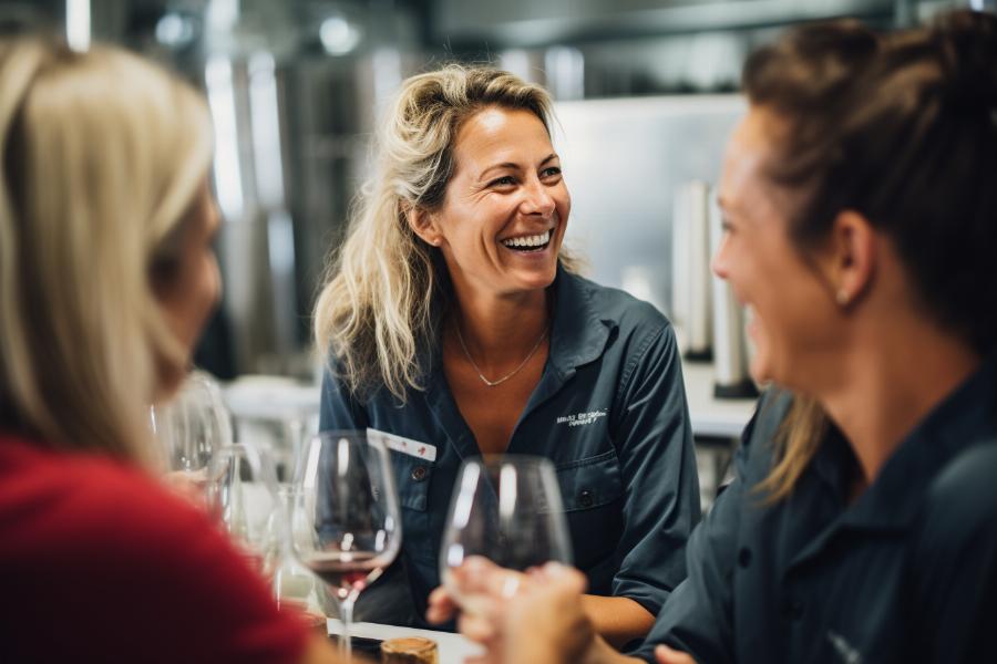 Les femmes qui travaillent dans le monde du vin font souvent preuve de solidarité envers leurs consoeurs
